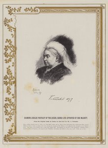 Jubileu de Diamante Retrato da Rainha, assinado e aprovado por Sua Majestade